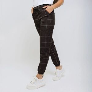 Albion Everywhere Joggers, Black Windowpane